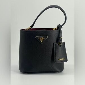Prada Panier Saffiano Leather Bucket Bag